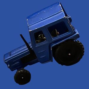 Vintage Playart Die-Cast BLUE Zetor Tractor Made in Hong Kong -2.5 inches 1970